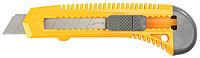 0911_z01 Нож упрочненный из АБС пластика со сдвижным фиксатором FORCE, сегмент. лезвия 18 мм, STAYER