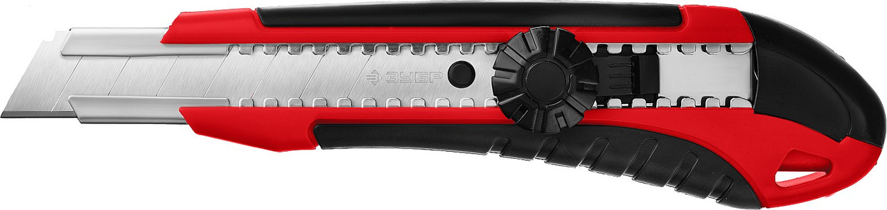 09158_z01 Нож с винтовым фиксатором М-18В, сегмент. лезвия 18 мм, ЗУБР - фото 1 - id-p221704270