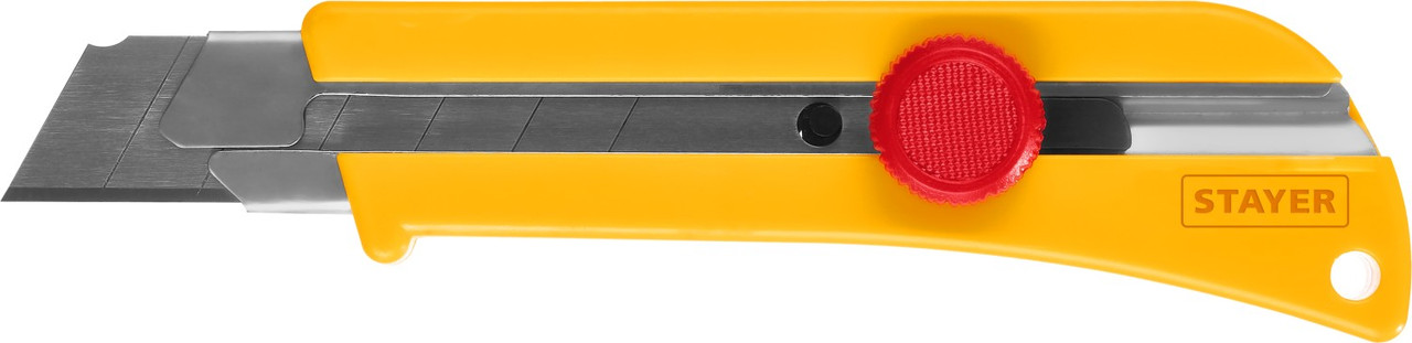 09173_z01 Нож с винтовым фиксатором SK-25, сегмент. лезвия 25 мм, усиленный корпус, STAYER - фото 1 - id-p221704273