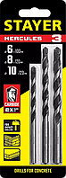2915-H3_z01 STAYER HERCULES 3 шт: d 6-8-10 мм набор сверл по бетону PROFESSIONAL