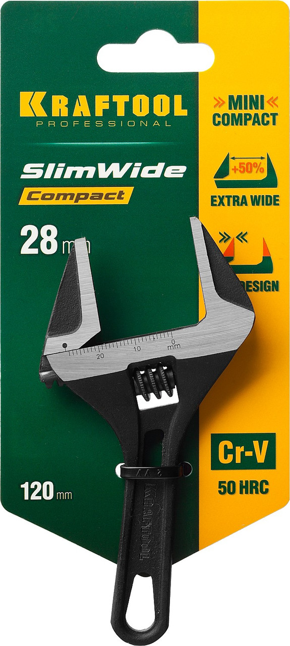 27266-15 Ключ разводной SlimWide Compact, 120 / 28 мм, KRAFTOOL - фото 4 - id-p221703292