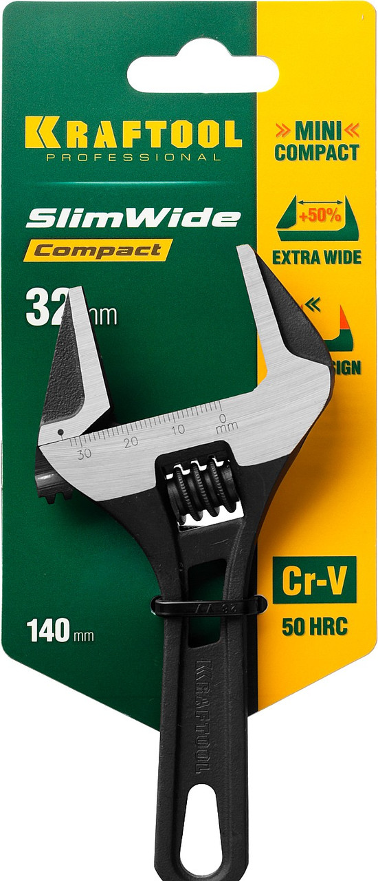 27266-20 Ключ разводной SlimWide Compact, 140 / 32 мм, KRAFTOOL - фото 4 - id-p221703293