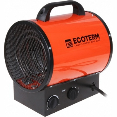 Нагреватель воздуха электр. Ecoterm EHR-05/3E (пушка, 5 кВт, 380 В, термостат) - фото 1 - id-p221691449