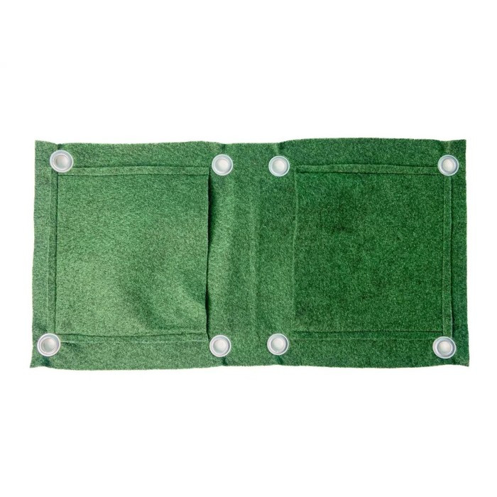 Грядка вертикальная, перекидная, 0,6 × 0,3 м, 2 кармана (23 × 21 см), зелёная - фото 2 - id-p221705172
