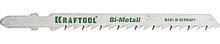 159520-4 Полотна KRAFTOOL, T144DF, для эл/лобзика, Bi-Metall, по дереву, фанере, быстрый рез, EU-хвост., шаг