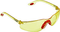 110316 ЗУБР Спектр 3 Желтые, очки защитные открытого типа, двухкомпонентные дужки.