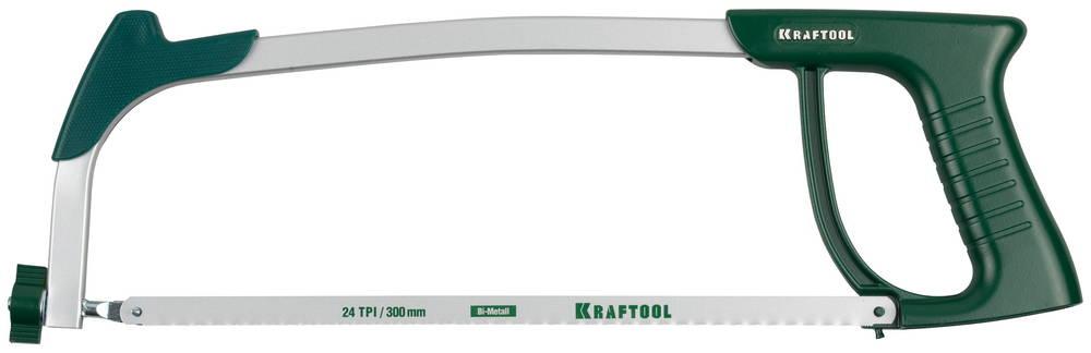 15811 Ножовка по металлу, KRAFTOOL металлическая рукоятка, натяжение 120 кг, 300 мм - фото 1 - id-p221704366