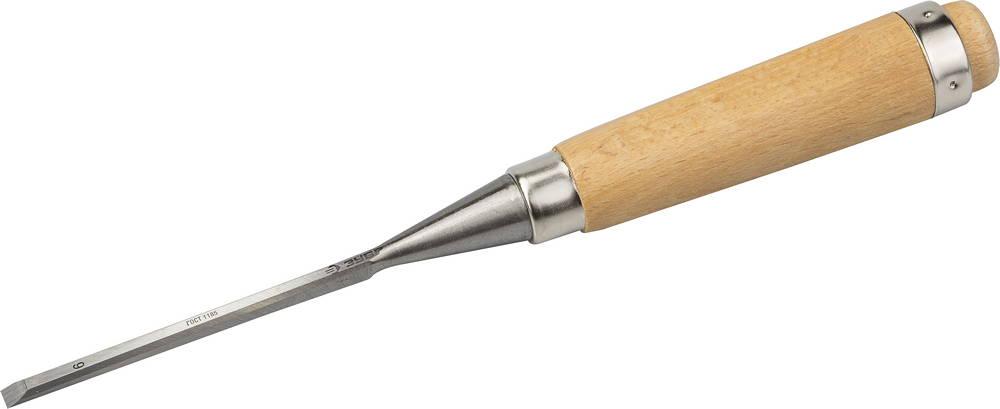 18096-06 Стамеска-долото ЗУБР ''ЭКСПЕРТ'' с деревянной ручкой, хромованадиевая, 6мм - фото 1 - id-p221704419