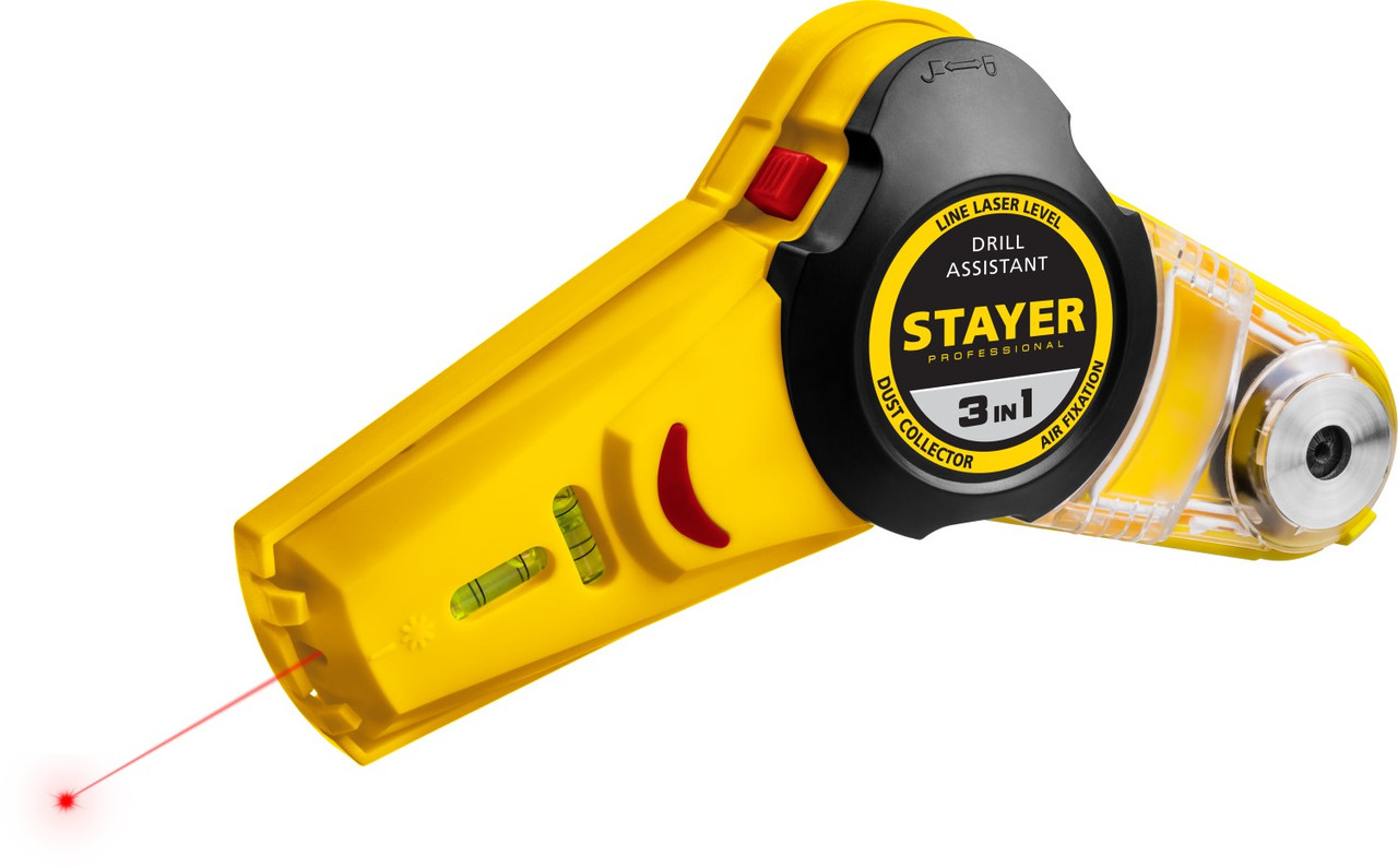 34987 STAYER Drill Assistant уровень с приспособлением для сверления, 7м, точн. +/-1,5 мм/м - фото 1 - id-p221702431