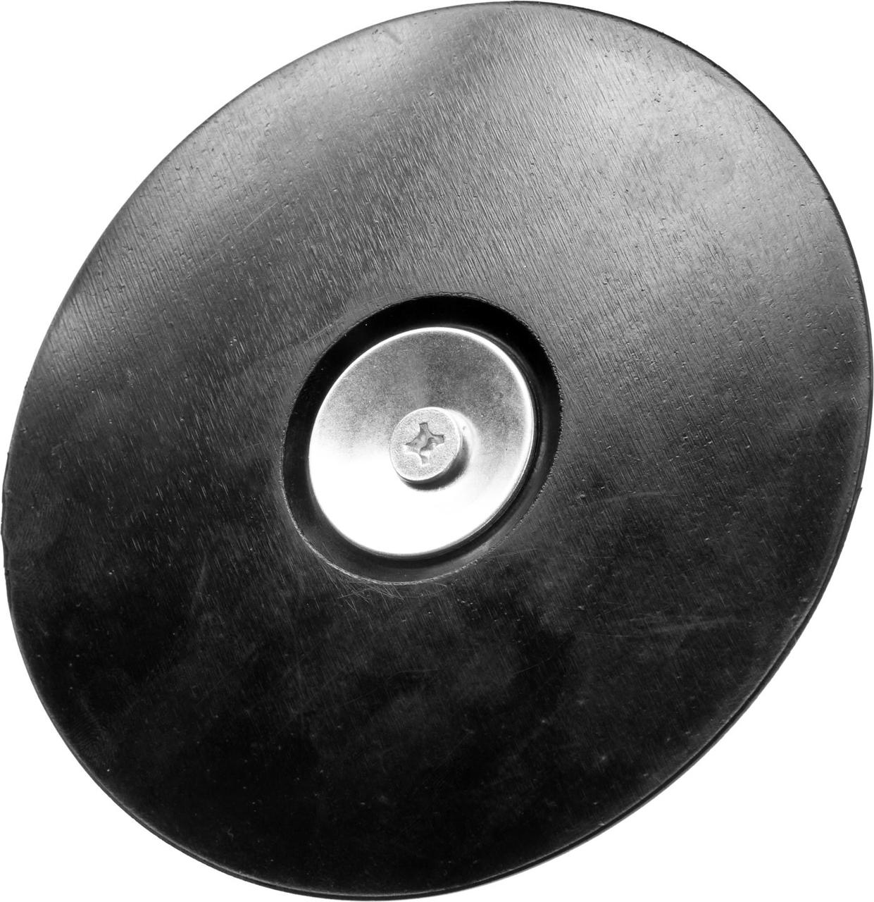 3574-125 Тарелка опорная ЗУБР ''МАСТЕР'' резиновая для дрели под круг фибровый, d 125 мм, шпилька d 8 мм - фото 3 - id-p221701759