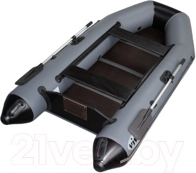 Моторная лодка Vivax Т280 с полом-книгой (с килем, серый/черный) - фото 1 - id-p220147272