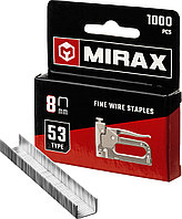 3153-08 MIRAX 8 мм скобы для степлера тонкие тип 53, 1000 шт