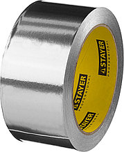 12268-50-25 Алюминиевая лента, STAYER Professional, до 120°С, 50мкм, 50мм х 25м