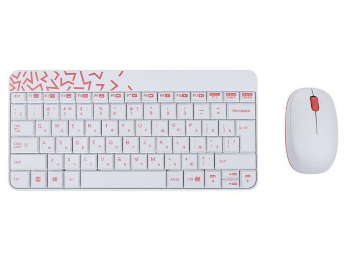 Беспроводная клавиатура и мышь Logitech Wireless Combo MK240 Nano White-Red 920-008212 - фото 1 - id-p221322339