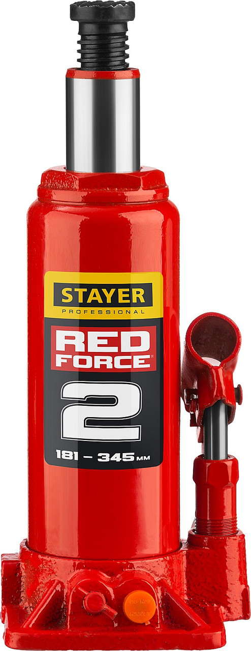 43160-2_z01 Домкрат гидравлический бутылочный ''RED FORCE'', 2т, 181-345 мм, STAYER - фото 7 - id-p221701959
