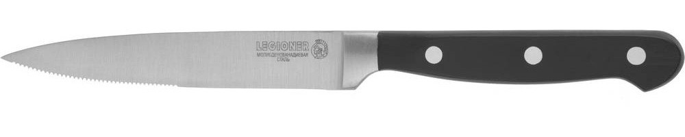 47926 Нож LEGIONER ''FLAVIA'' для стейка, пластиковая рукоятка, лезвие из молибденванадиевой стали, 110мм - фото 1 - id-p221694989