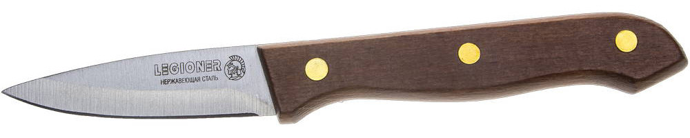47831-L_z01 Нож LEGIONER ''GERMANICA'' овощной, тип ''Line'' с деревянной ручкой, нерж лезвие 80мм - фото 1 - id-p221694999