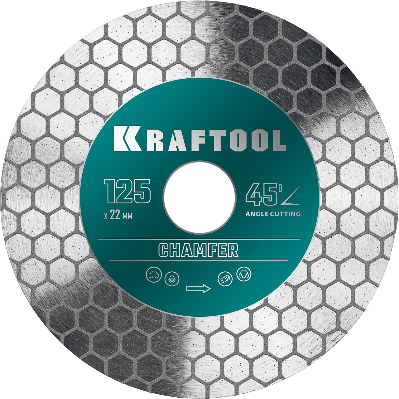 36689-125 Шлифовально-отрезной алмазный диск KRAFTOOL CHAMFER 125 мм (22.2 мм, 25х1.6 мм) - фото 8 - id-p221698955