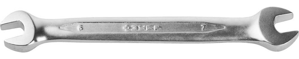 27027-06-07 Ключ ЗУБР ''ПРОФИ'' гаечный рожковый, Cr-V сталь, хромированный, 6х7мм - фото 1 - id-p221702917