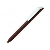 Ручка шариковая автоматическая "Flow Pure GOM CB" софт-тач, коричневый/белый