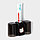 Выдавливатель для зубной пасты+держатель для зубных щёток с 2 стаканами, 20×10,2×6,2 см, цвет чёрный, фото 4