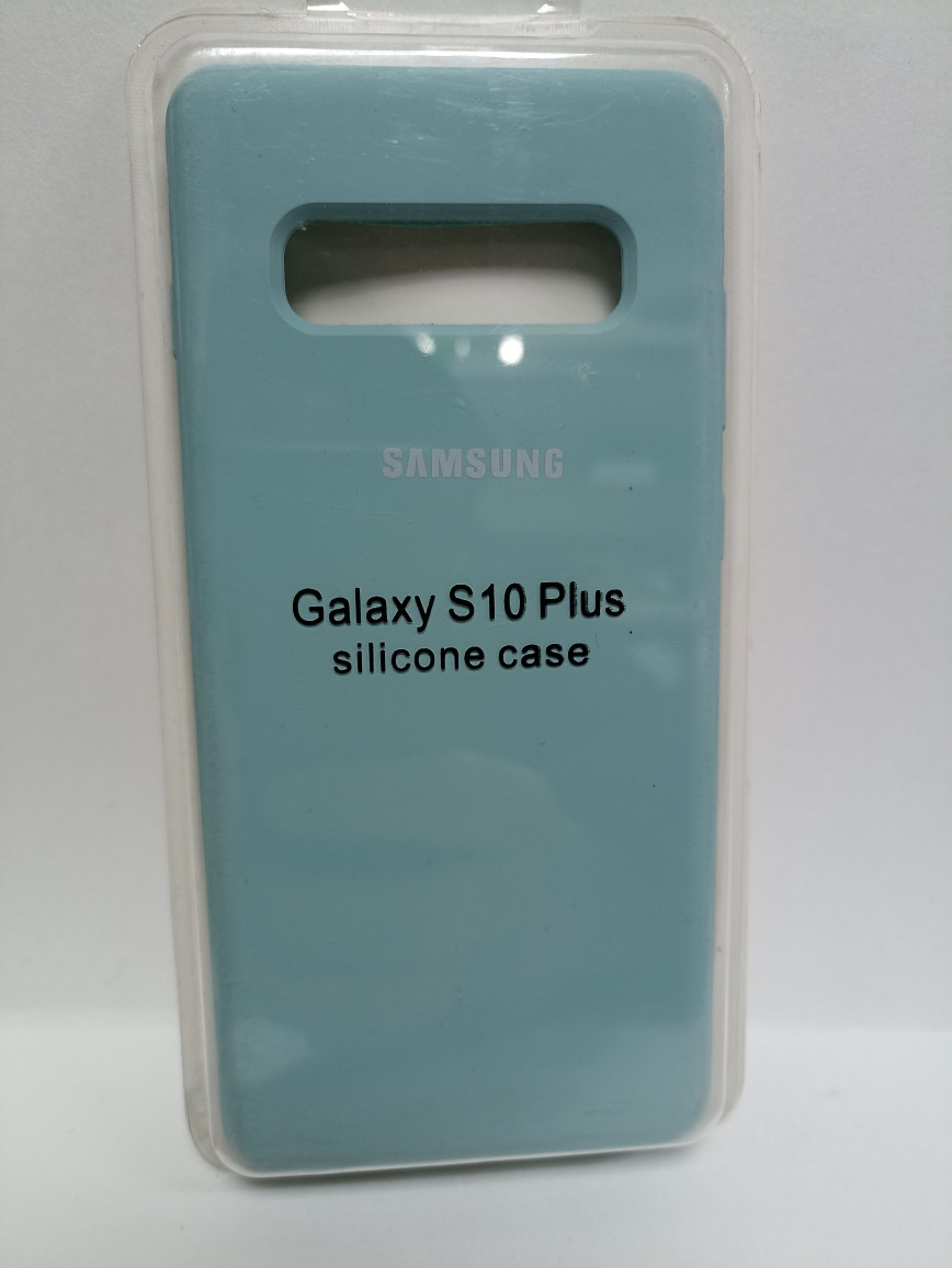 Чехол Samsung S10 plus Silicone Case бирюзовый - фото 1 - id-p221709733