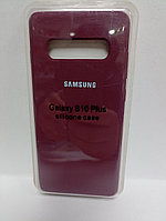 Чехол Samsung S10 plus Silicone Case бордовый