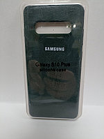 Чехол Samsung S10 plus Silicone Case хаки