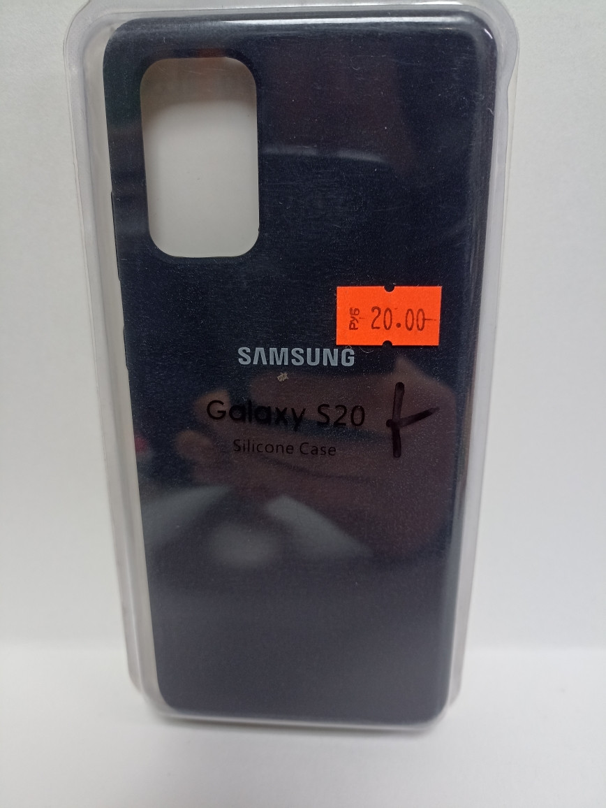 Чехол Samsung S20 plus Silicone Case черный - фото 1 - id-p221709745