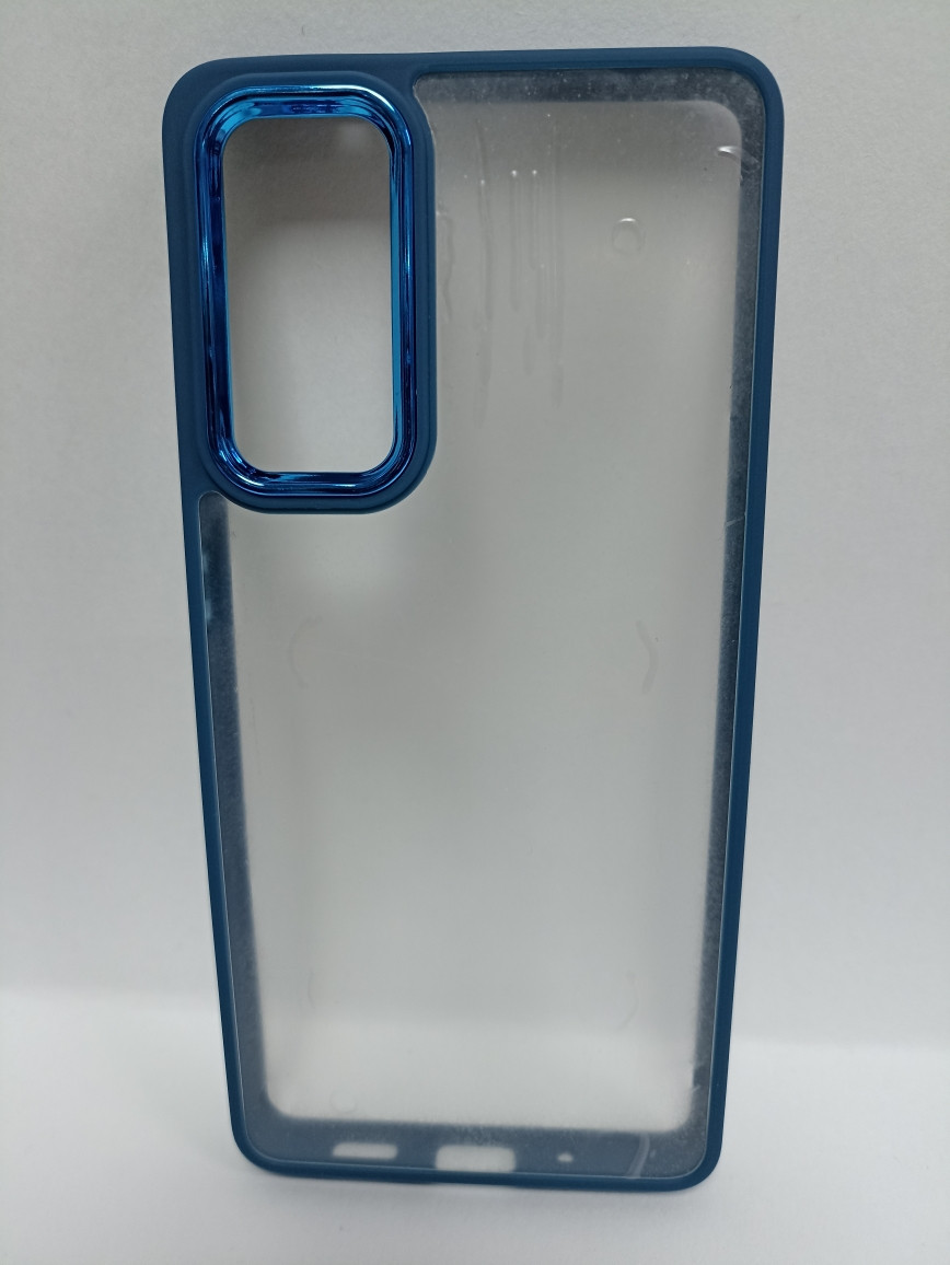 Чехол Samsung S20fe/ S20 lite силиконовый прозрачный с цветным ободком - фото 1 - id-p221709767