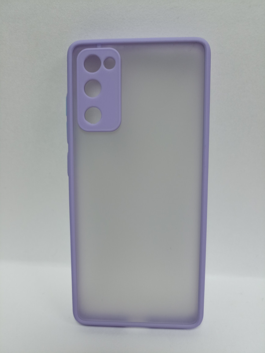 Чехол Samsung S20fe/ S20 lite матовый с фиолетовым ободком - фото 1 - id-p221709773