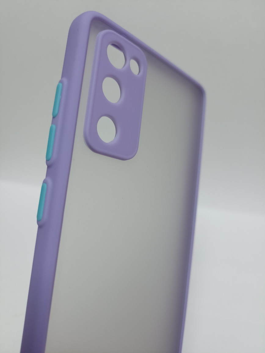 Чехол Samsung S20fe/ S20 lite матовый с фиолетовым ободком - фото 2 - id-p221709773