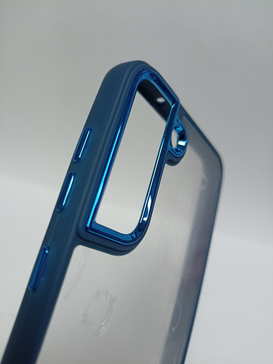 Чехол Samsung S21fe силиконовый прозрачный с цветным ободком - фото 2 - id-p221709814