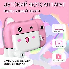 Фотоаппарат детский моментальной печати Котик