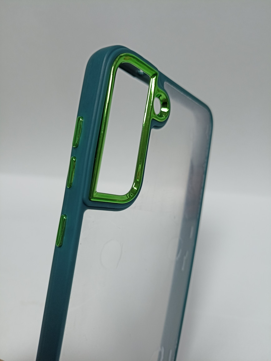 Чехол Samsung S21fe силиконовый прозрачный с цветным ободком - фото 2 - id-p221709823