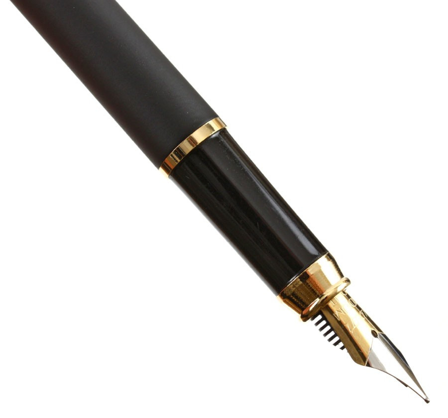 Ручка подарочная перьевая Marvel корпус черный с золотистым, синяя - фото 2 - id-p221709896