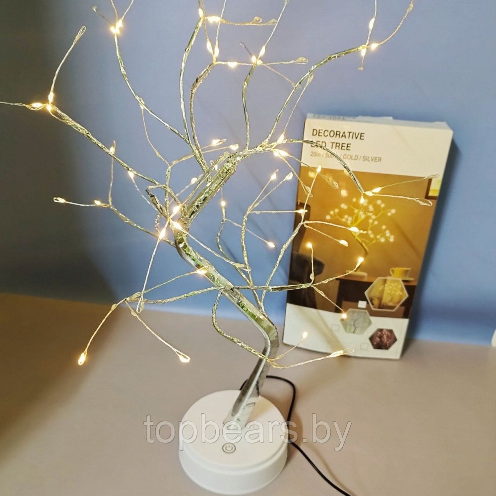 Декоративный светильник дерево Decorative led tree 50 см, 108 светодиодов (питание USB или батарейки) - фото 2 - id-p221718956