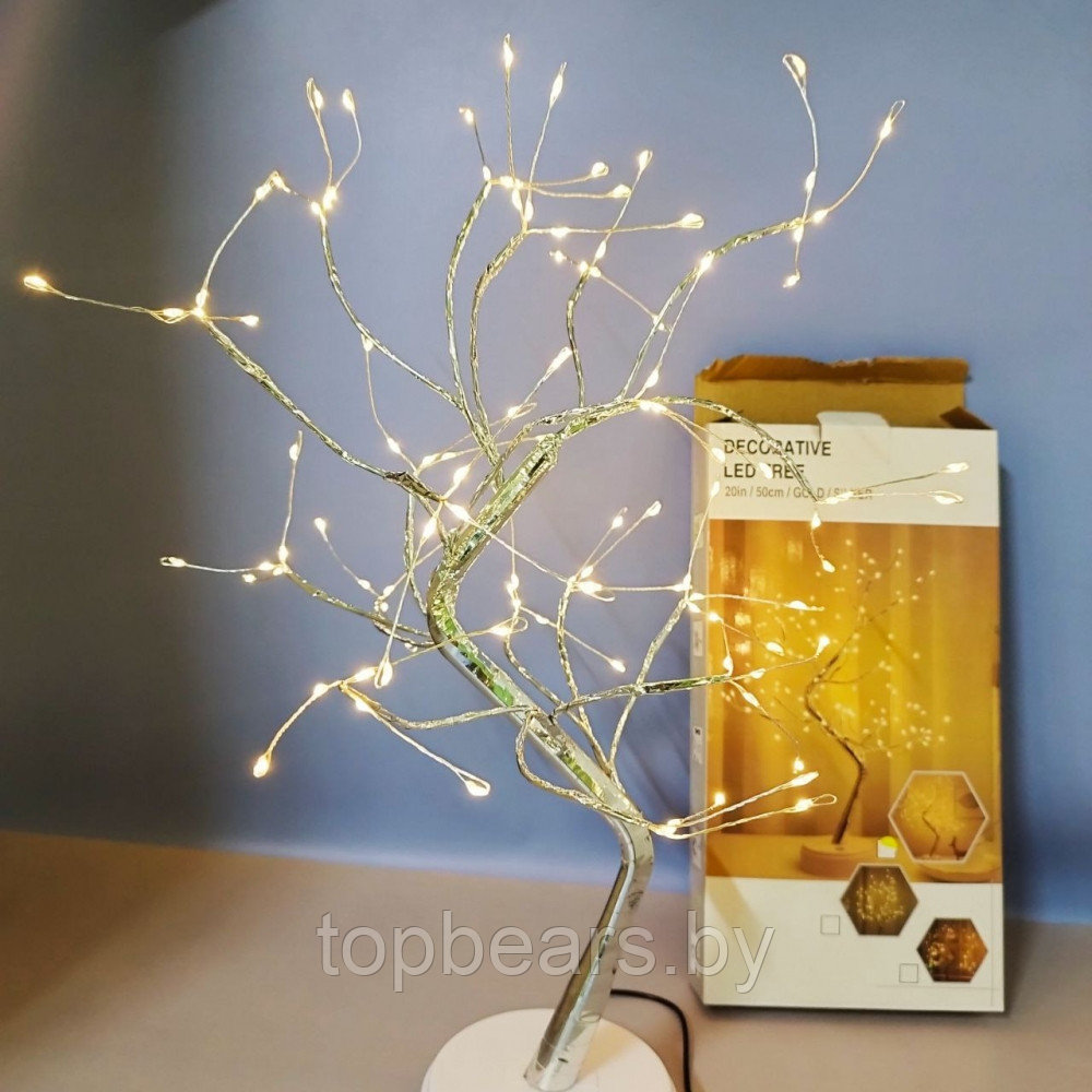 Декоративный светильник дерево Decorative led tree 50 см, 108 светодиодов (питание USB или батарейки) - фото 3 - id-p221718956