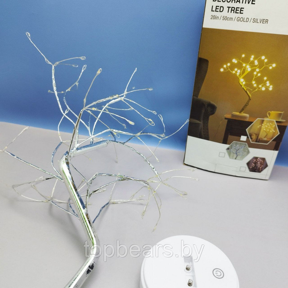 Декоративный светильник дерево Decorative led tree 50 см, 108 светодиодов (питание USB или батарейки) - фото 9 - id-p221718956