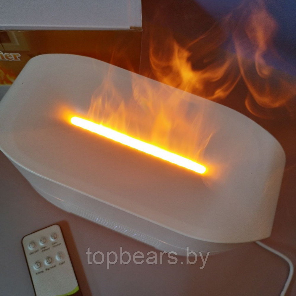 Увлажнитель воздуха с эффектом пламени Flame Aroma Humidifier ТС-030-А, 5 в 1 (аромадиффузор, часы, будильник, - фото 3 - id-p221718969