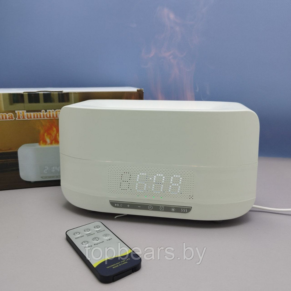 Увлажнитель воздуха с эффектом пламени Flame Aroma Humidifier ТС-030-А, 5 в 1 (аромадиффузор, часы, будильник, - фото 10 - id-p221718969