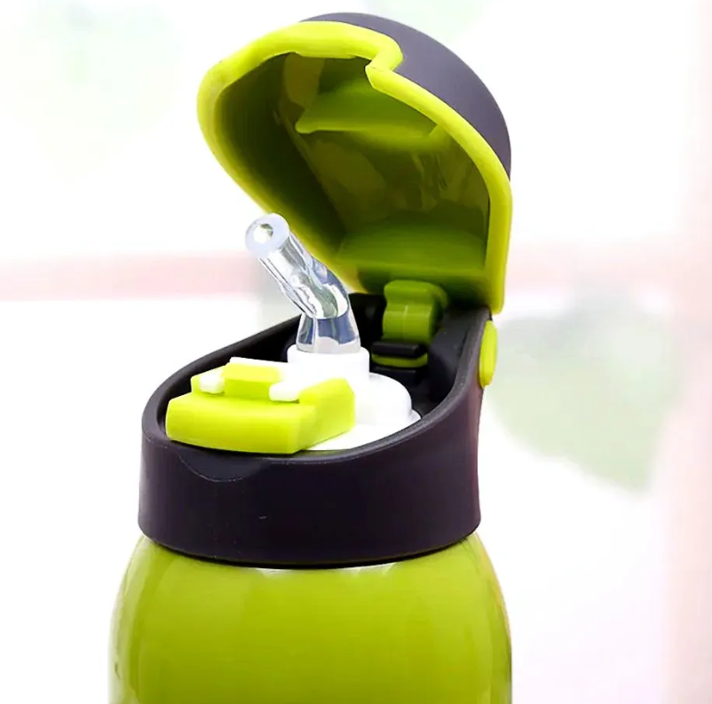 Спортивная бутылка - термос из нержавеющей стали с поилкой и трубочкой Sport 0.5 литра Зеленая - фото 2 - id-p221719270