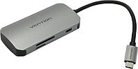 Разветвитель Vention TNHHB 3-port USB3.0 Hub + SD/microSD Card Reader