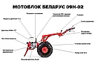 Мотоблок Беларус-012WM (двигатель бензин. Wiema, 9 л.с., шины 6.0L-12), фото 2