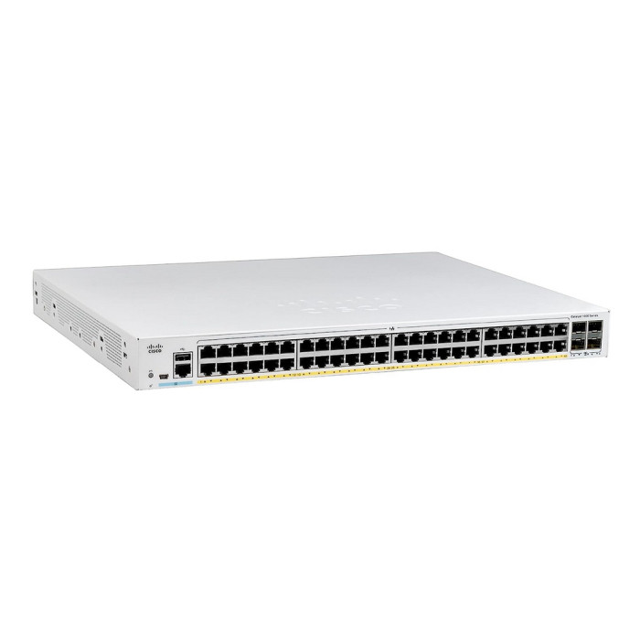 Коммутатор CISCO Catalyst 1000 48x 10/100/1000 Ethernet RJ-45 ports, 4x 10Gb SFP+ uplinks, C1000-48T-4X-L - фото 1 - id-p221720661