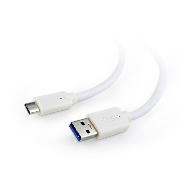 Cablexpert Кабель USB3.0 AM/USB Type-C, 1м, белый, пакет (CCP-USB3-AMCM-1M-W) - фото 1 - id-p221720868