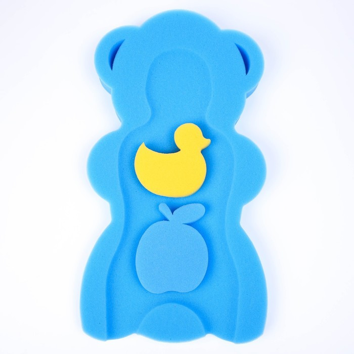 Подкладка для купания макси «Мишка», цвет синий, 55х30х6см - фото 1 - id-p221721512
