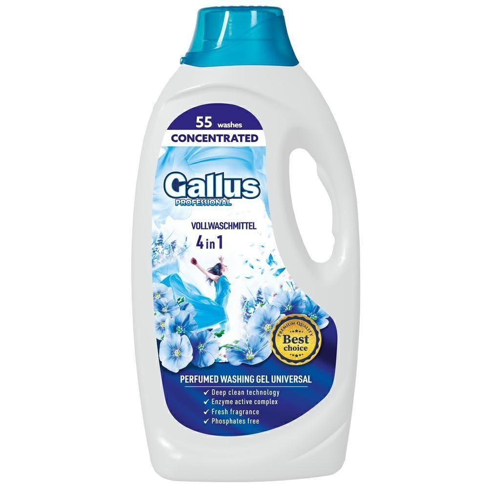 Gallus Professional 4 в 1 Универсальный концентрированный гель для стирки белых и цвет.тканей, 1,98л - фото 1 - id-p221721104