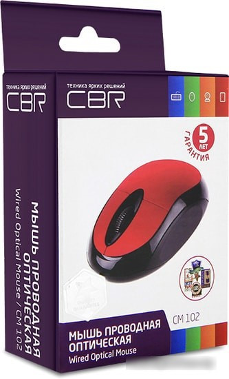 Мышь CBR CM 102 (красный) - фото 5 - id-p221722106