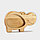 Менажница - тарелка деревянная Adelica «Бегемотик», 19,5×12,5×1,8 см, берёза, фото 2